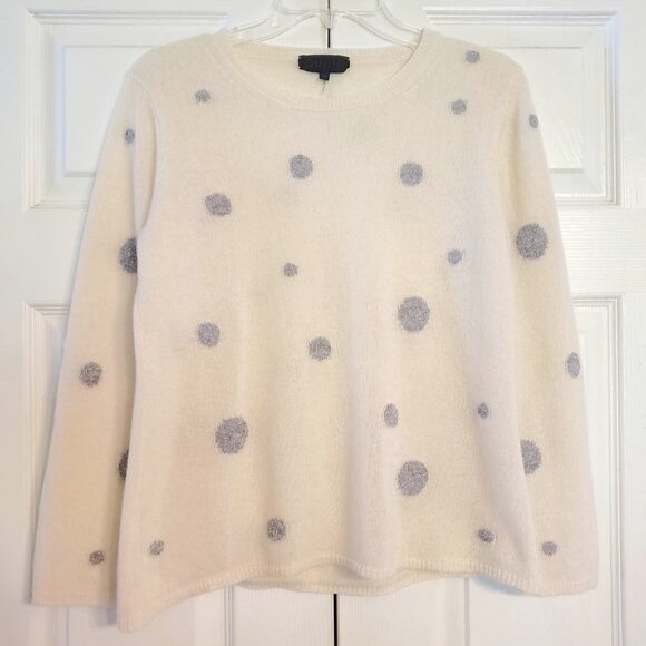 Quinn Polka Dot Metallic Cashmere Sweater - Picture 2 of 5